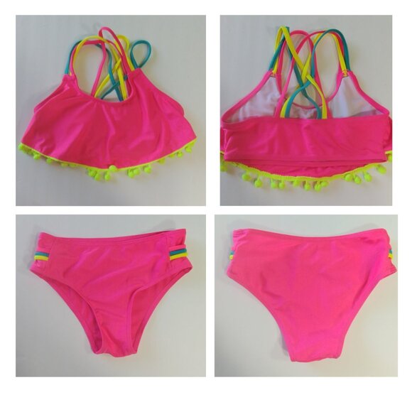 Penelope Mack 2 Pairs 2-Pieces Swimsuit Girls Size 6-7 Multicolor Beach - Picture 5 of 5